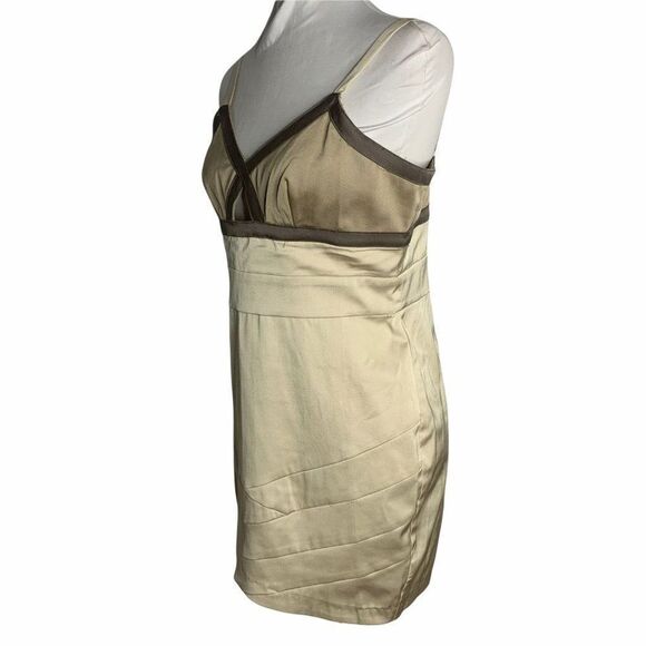 Romeo & Juliet Bandage Bodycon Mini Dress S Cream Sweetheart Adjustable Strap - Picture 5 of 7